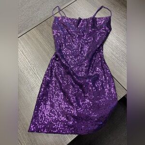 XS Purple Sequin Dress Lucy in the Sky